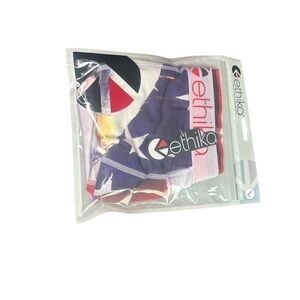 Ethika Purple and Red Star Print Underwear